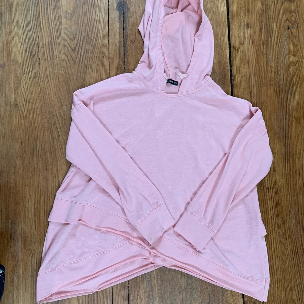 Crop pink shein hoodie